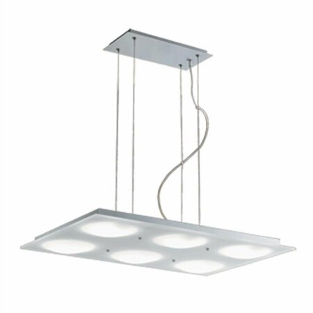 JESCO LIGHTING GROUP 6 - Light Rectangular Adjustable Pendant Lumidisque - Series 617. PD617-6R